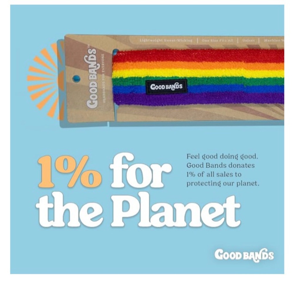 Good Bands Rainbow Terry Cloth Headband